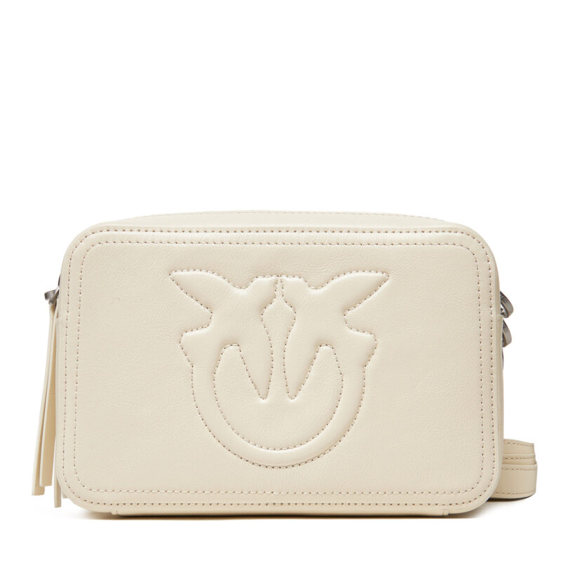 Дамска чанта PINKO Carrie Camera Bag Classic PE 25 PLTT 104336 A26J Екрю цвят на ниска цена