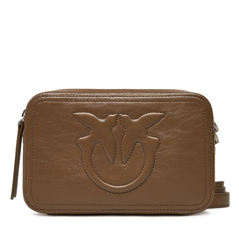 Дамска чанта PINKO Carrie Camera Bag Classic PE 25 PLTT 104336 A26J Зелен цвят на ниска цена