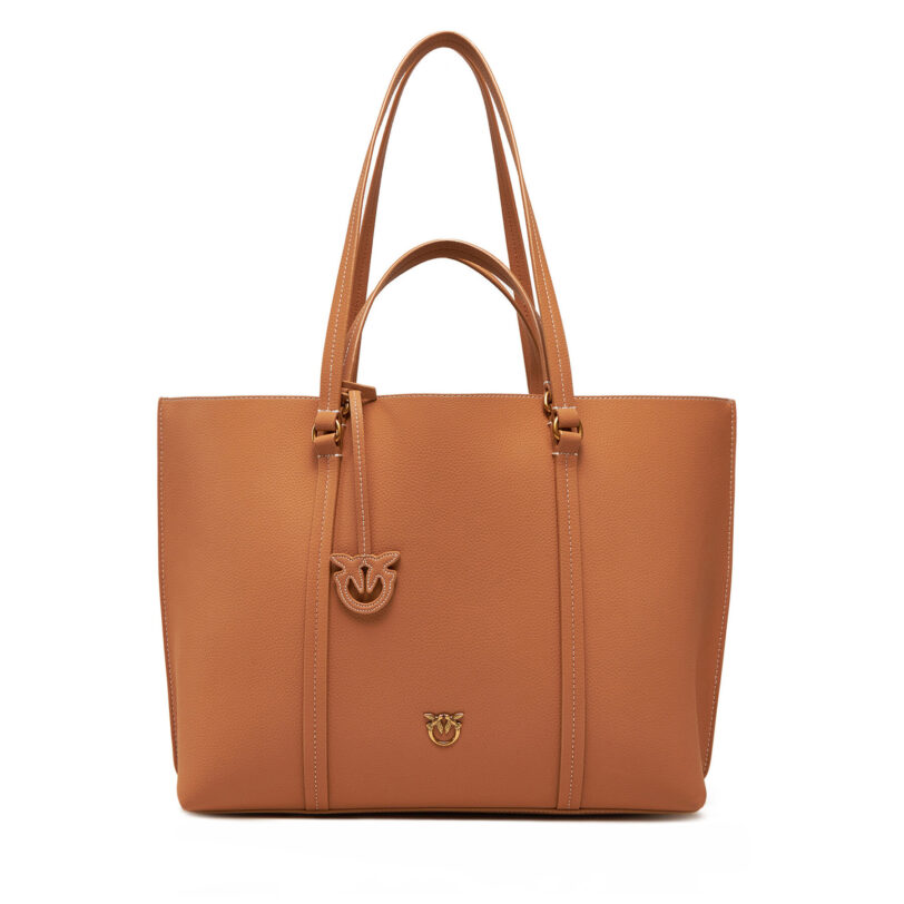 Дамска чанта PINKO Carrie Shopper Big AI 24-25 PLTT 102832 A1LF Бежов цвят на ниска цена