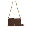 Дамска чанта PINKO Double Mini Al 25-26 PLTT 105359 A0QO Кафяв цвят на ниска цена