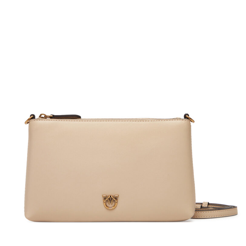 Дамска чанта PINKO Flat Horizontal Mini AI 25-26 104277 A0F1 Бежов цвят на ниска цена