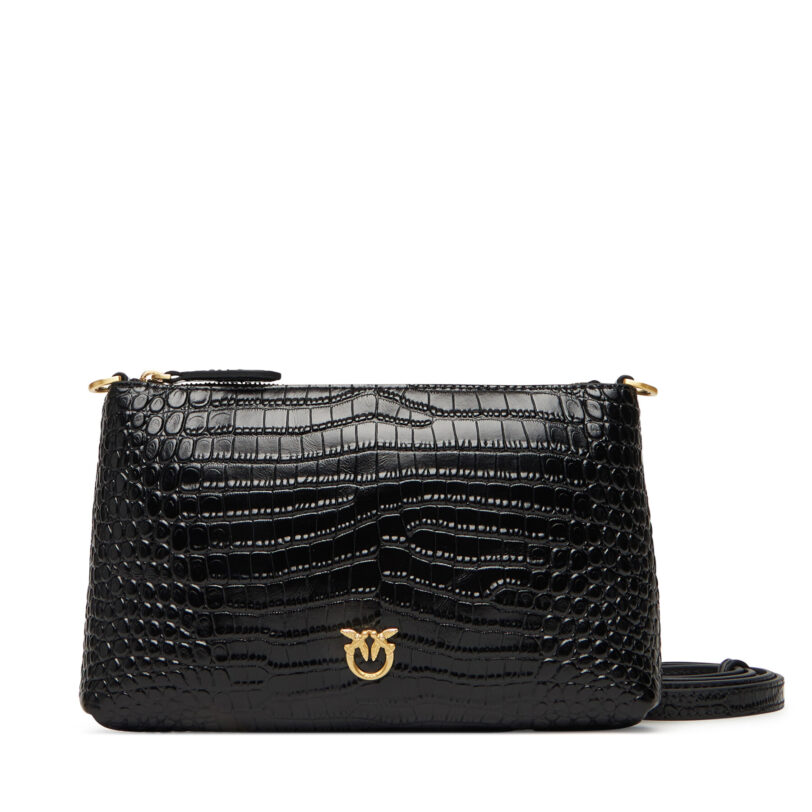 Дамска чанта PINKO Flat Horizontal Mini AI 25-26 104277 A2OH Черен цвят на ниска цена