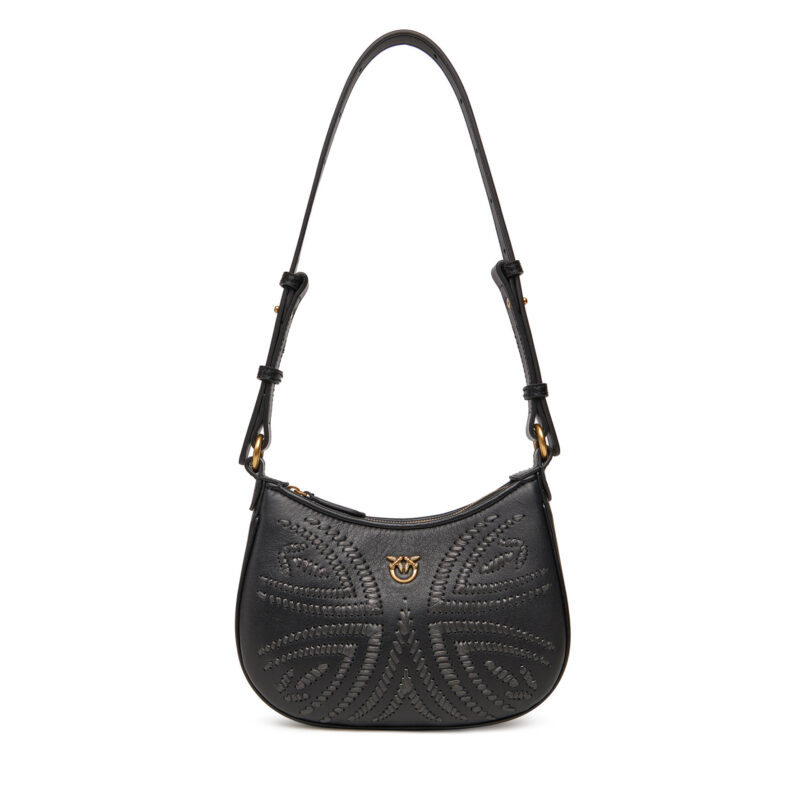 Дамска чанта PINKO Half Moon Baby PE 25 PLTT 103538 A2C3 Черен цвят на ниска цена