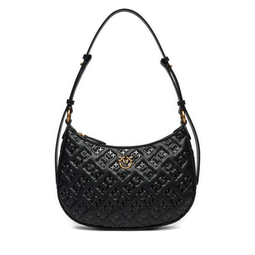 Дамска чанта PINKO Half Moon Mini Fl . AI 24-25 PLTT 102790 A1YB Черен цвят на ниска цена