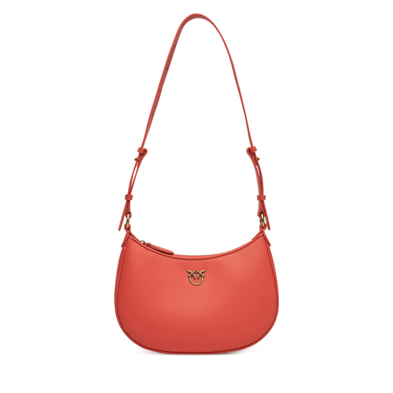 Дамска чанта PINKO Half Moon Mini Fl 102790 A0F1 Коралов цвят на ниска цена