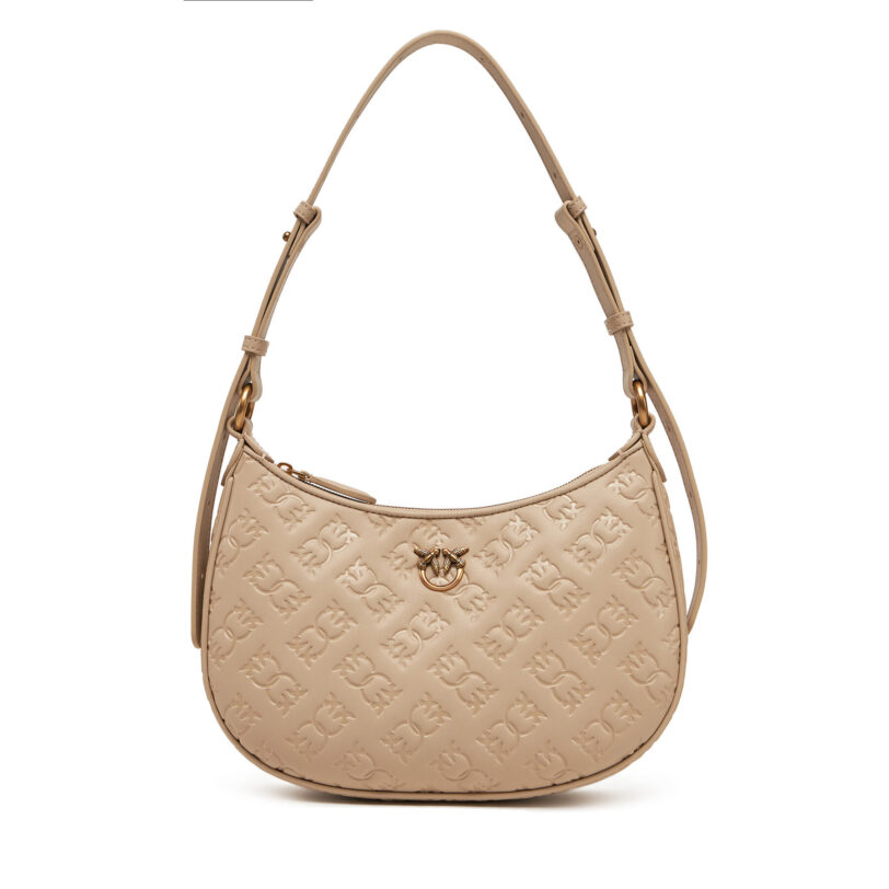 Дамска чанта PINKO Half Moon Mini Fl PE 25 PLTT 102790 A1YB Бежов цвят на ниска цена