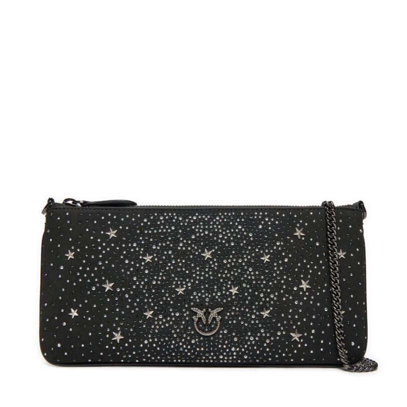 Дамска чанта PINKO Horizontal Flat AI 24-25 PLTT 102747 A20F Черен цвят на ниска цена