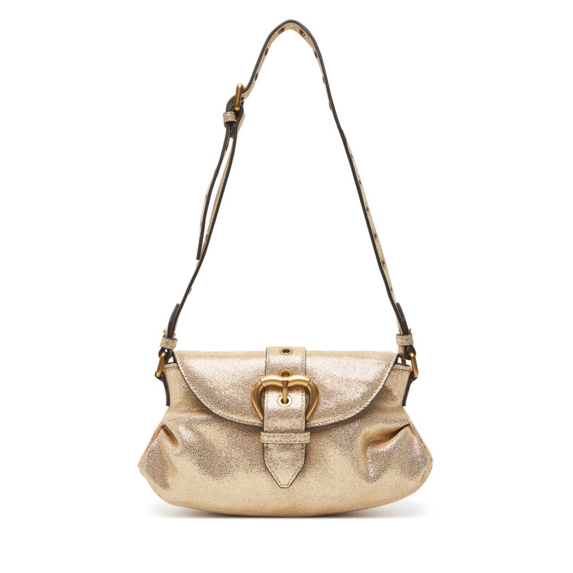 Дамска чанта PINKO Jolene Shoulder Mini PE 25 PLTT 102802 A27K Златист цвят на ниска цена