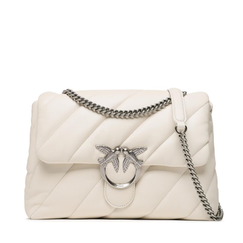 Дамска чанта PINKO Love Big Puff Cl. PE 23 PLTT 100037 A0F2 Екрю цвят на ниска цена