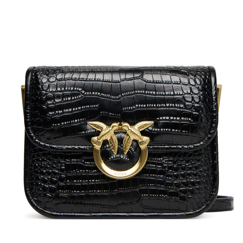 Дамска чанта PINKO Love Box Bag Fl Mini AI 25-26 PLTT 104297 A2OH Черен цвят на ниска цена