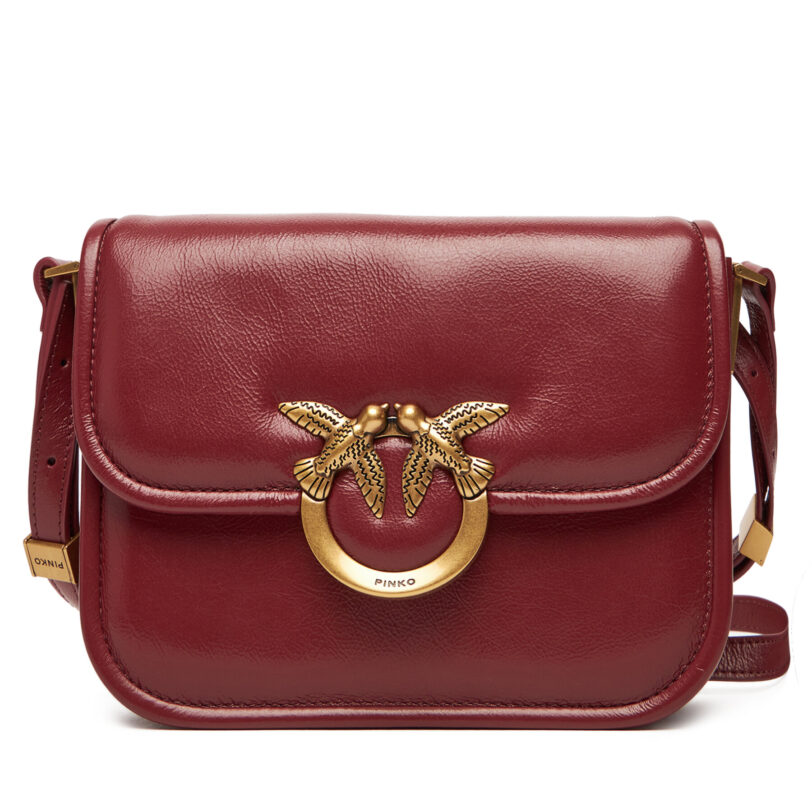 Дамска чанта PINKO Love Box Bag Fl Mini PE 25 PLTT 104297 A26J Бордо цвят на ниска цена