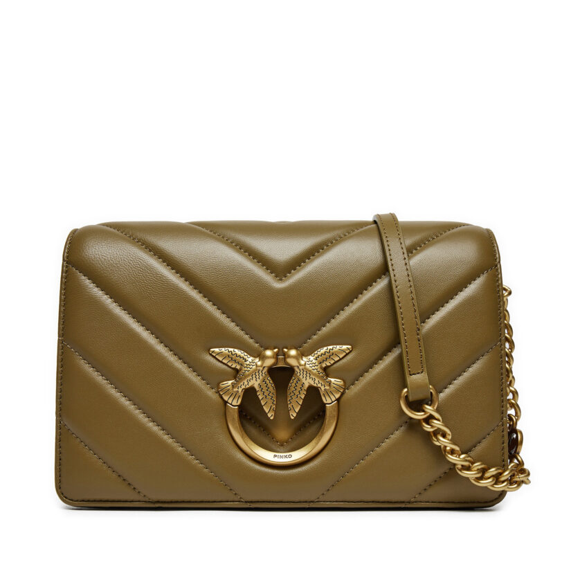 Дамска чанта PINKO Love Click Classic 100063 A136 Зелен цвят на ниска цена