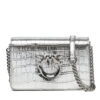 Дамска чанта PINKO Love Click Mini AI 24-25 PLTT 100067 A1W5 Сребрист цвят на ниска цена