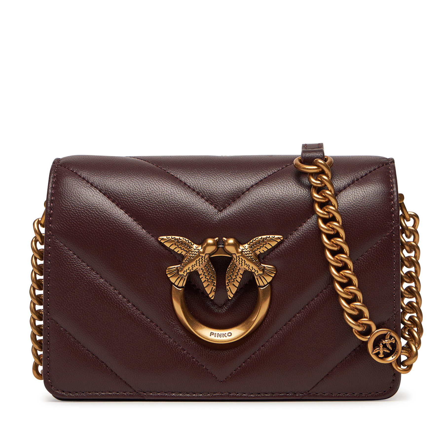 Дамска чанта PINKO Love Click Mini PE 25 PLTT 100067 A136 Виолетов цвят на ниска цена