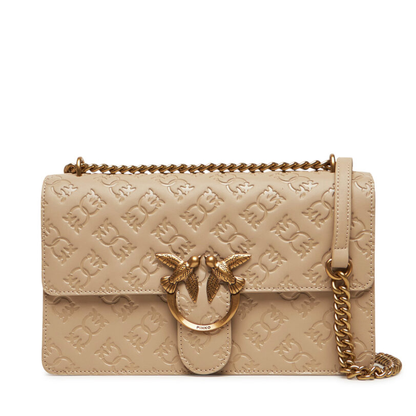 Дамска чанта PINKO Love One Classic Dc 100941 A1YB C50Q Бежов цвят на ниска цена