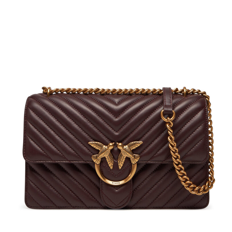 Дамска чанта PINKO Love One Classic Dc PE 24 PLTT 100941 A0GK Виолетов цвят на ниска цена