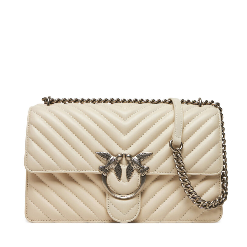 Дамска чанта PINKO Love One Classic Dc PE 24 PLTT 100941 A0GK Екрю цвят на ниска цена