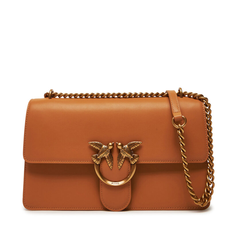 Дамска чанта PINKO Love One Classic Dc PE 25 PCPL 100941 A0F1 Кафяв цвят на ниска цена
