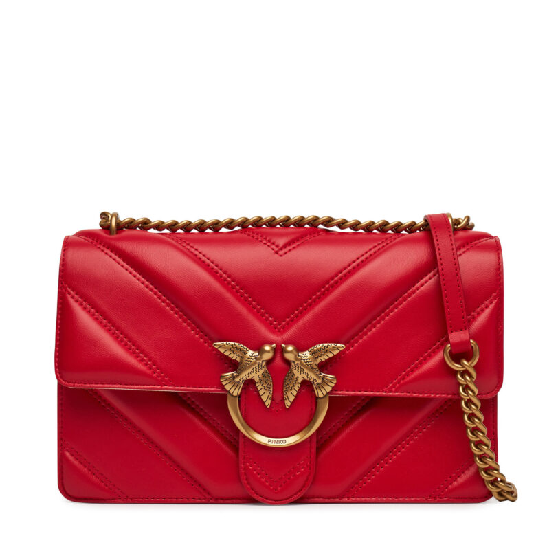 Дамска чанта PINKO Love One Classic Light Dc 104549 A26Z Червен цвят на ниска цена