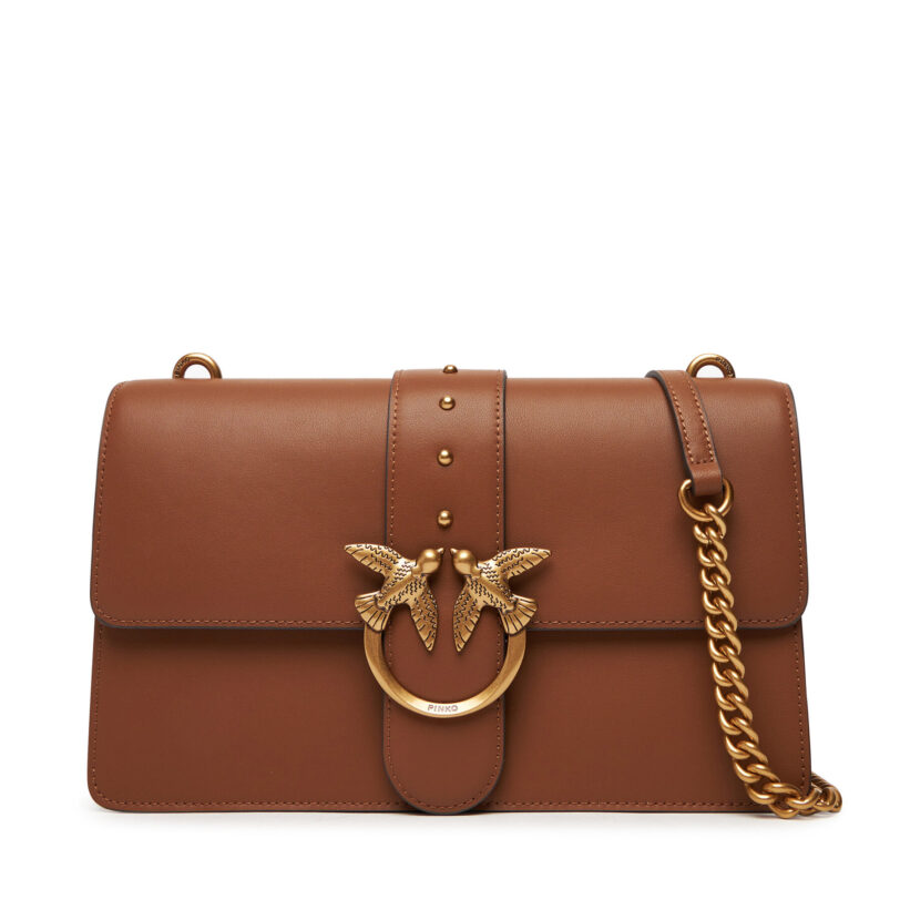 Дамска чанта PINKO Love One Classic ST.CL Al 25-26 PLTT 105857 A0F1 Кафяв цвят на ниска цена