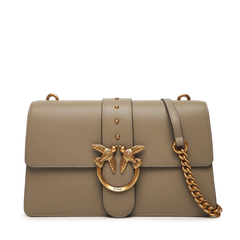 Дамска чанта PINKO Love One Classic ST.CL Al 25-26 PLTT 105857 A0F1 Сив цвят на ниска цена