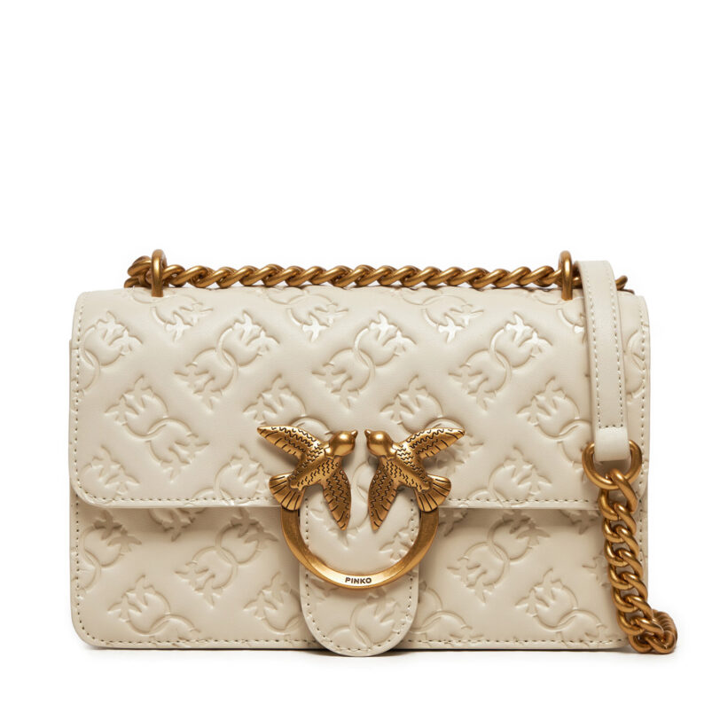 Дамска чанта PINKO Love One Mini Dc AI 24-25 PLTT 100074 A1YB Екрю цвят на ниска цена
