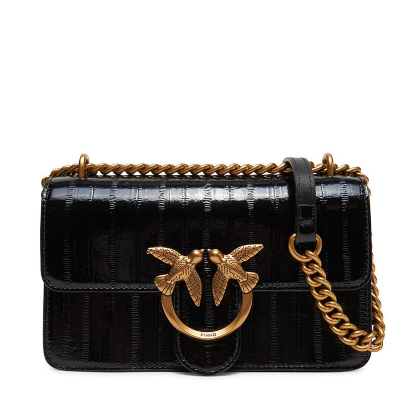 Дамска чанта PINKO Love One Mini Dc PE 25 PLTT 100074 A1VE Черен цвят на ниска цена