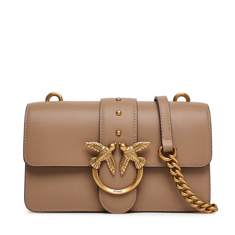 Дамска чанта PINKO Love One Mini ST.CL Al 25-26 PLTT 105856 A0F1 Бежов цвят на ниска цена