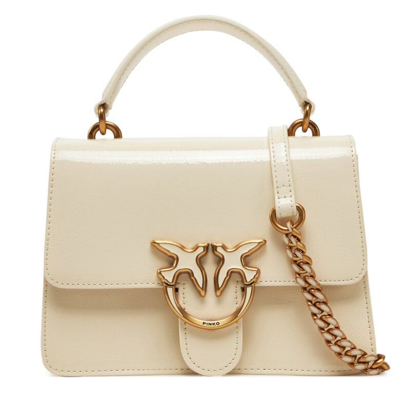 Дамска чанта PINKO Love One Top Handle Mini Light PE 25 PLTT 100071 A1UV Екрю цвят на ниска цена
