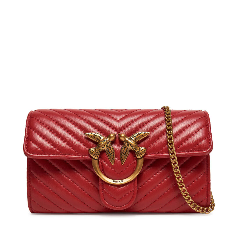 Дамска чанта PINKO Love One Wallet C PE 25 PLTT 100062 A0GK Червен цвят на ниска цена
