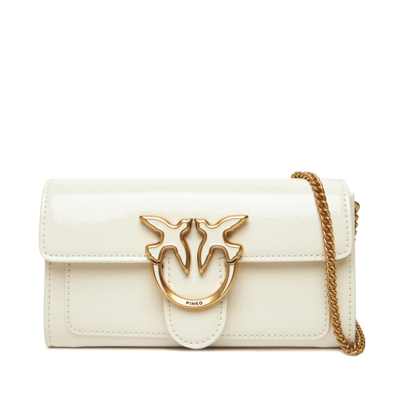 Дамска чанта PINKO Love One Wallet C PE25 PLTT 100062 A1UV Бял цвят на ниска цена