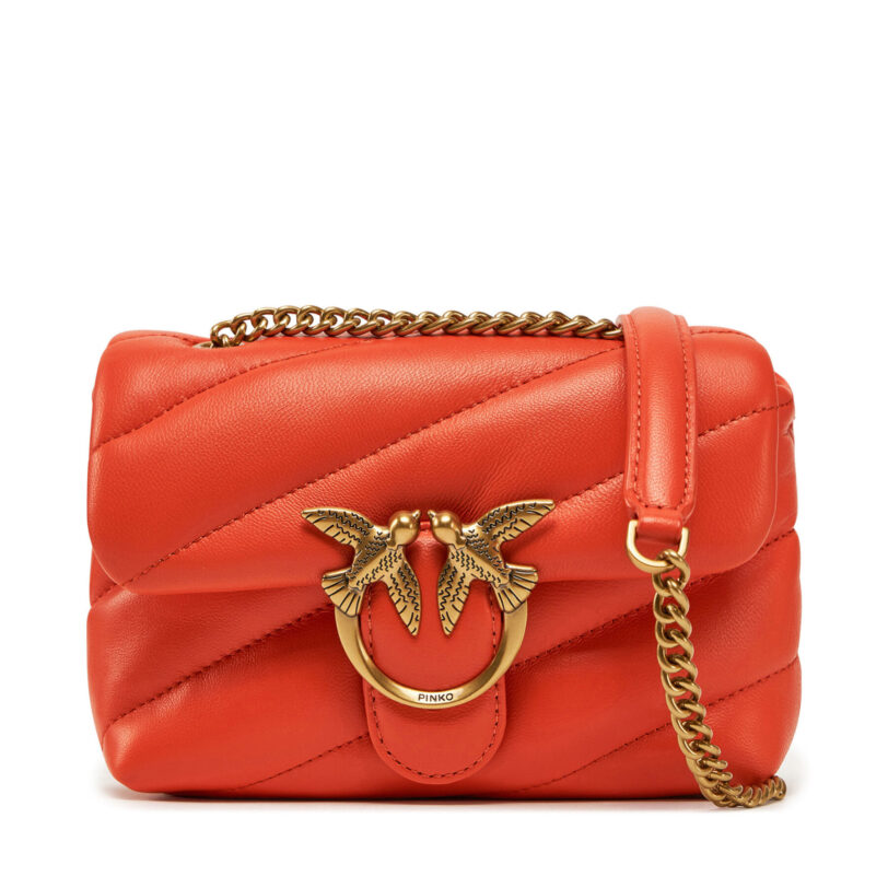 Дамска чанта PINKO Love Puff Baby Cl PE25 PLTT 100040 A0F2 Оранжев цвят на ниска цена