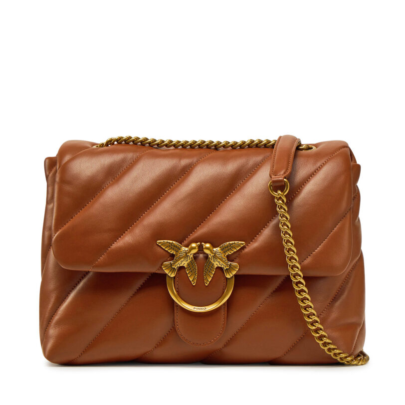 Дамска чанта PINKO Love Puff Big Cl AI 23-24 PLTT 100037 A0F2 Кафяв цвят на ниска цена