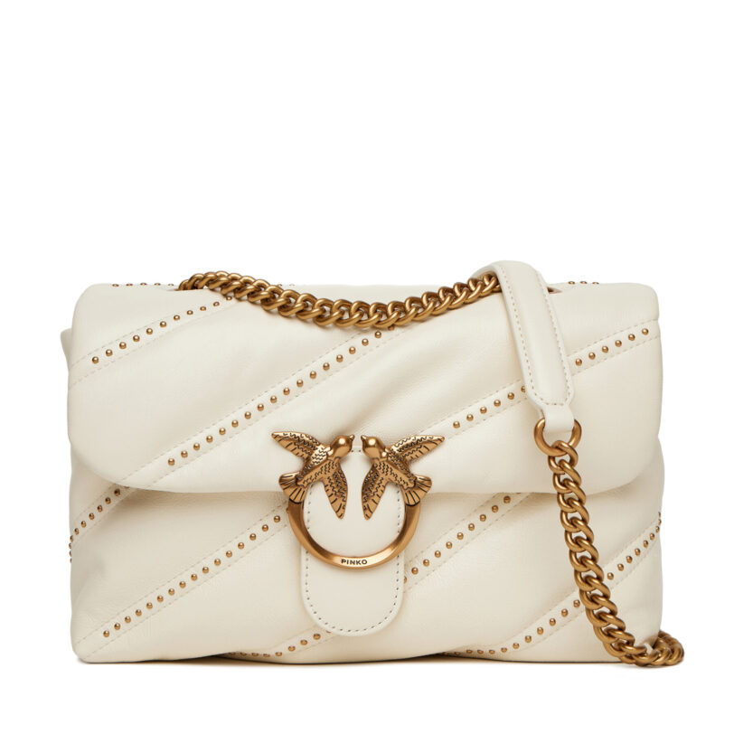 Дамска чанта PINKO Love Puff Classic Cl PE 25 PLTT 100038 A26T Екрю цвят на ниска цена