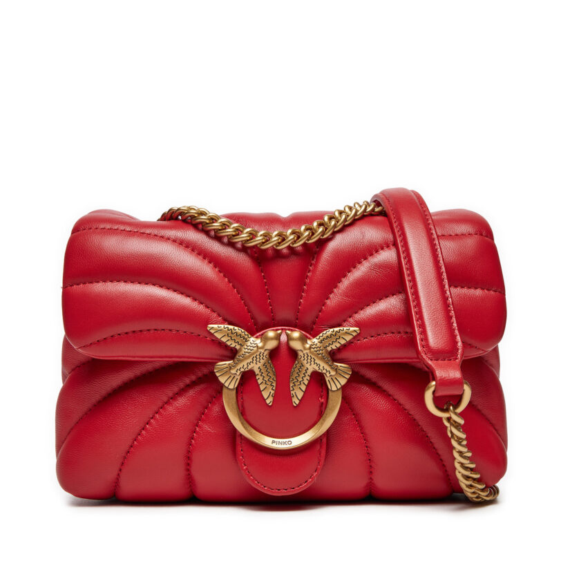 Дамска чанта PINKO Love Puff Mini Cl AI 24-25 PLTT 100039 A1EX Червен цвят на ниска цена