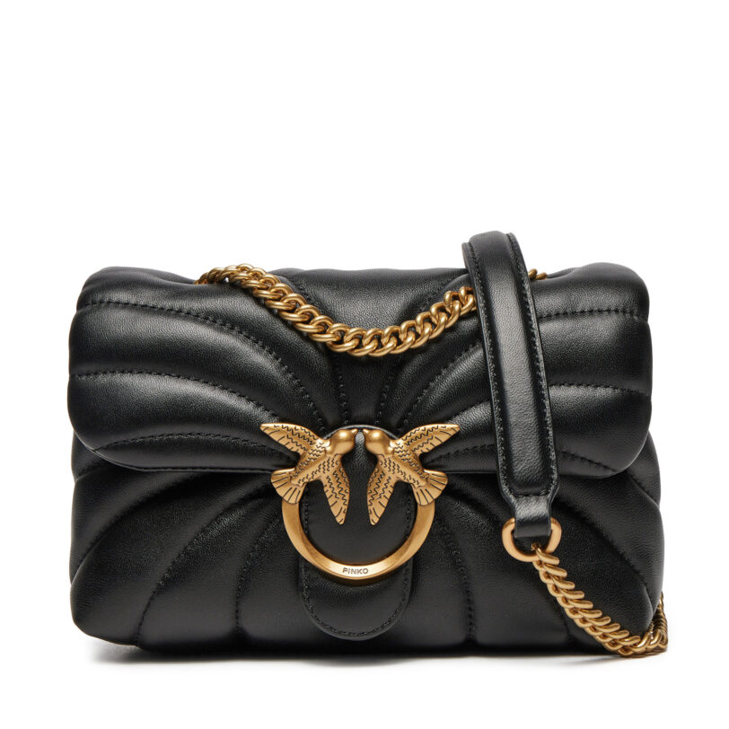 Дамска чанта PINKO Love Puff Mini Cl AI 24-25 PLTT 100039 A1EX Черен цвят на ниска цена