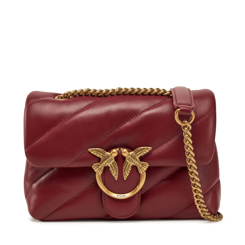 Дамска чанта PINKO Love Puff Mini Cl PE 25 PLTT 100039 A0F2 Бордо цвят на ниска цена