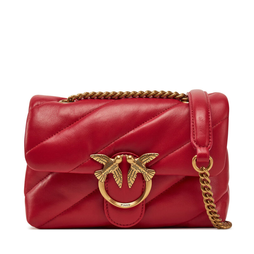 Дамска чанта PINKO Love Puff Mini Cl PE 25 PLTT 100039 A0F2 Червен цвят на ниска цена
