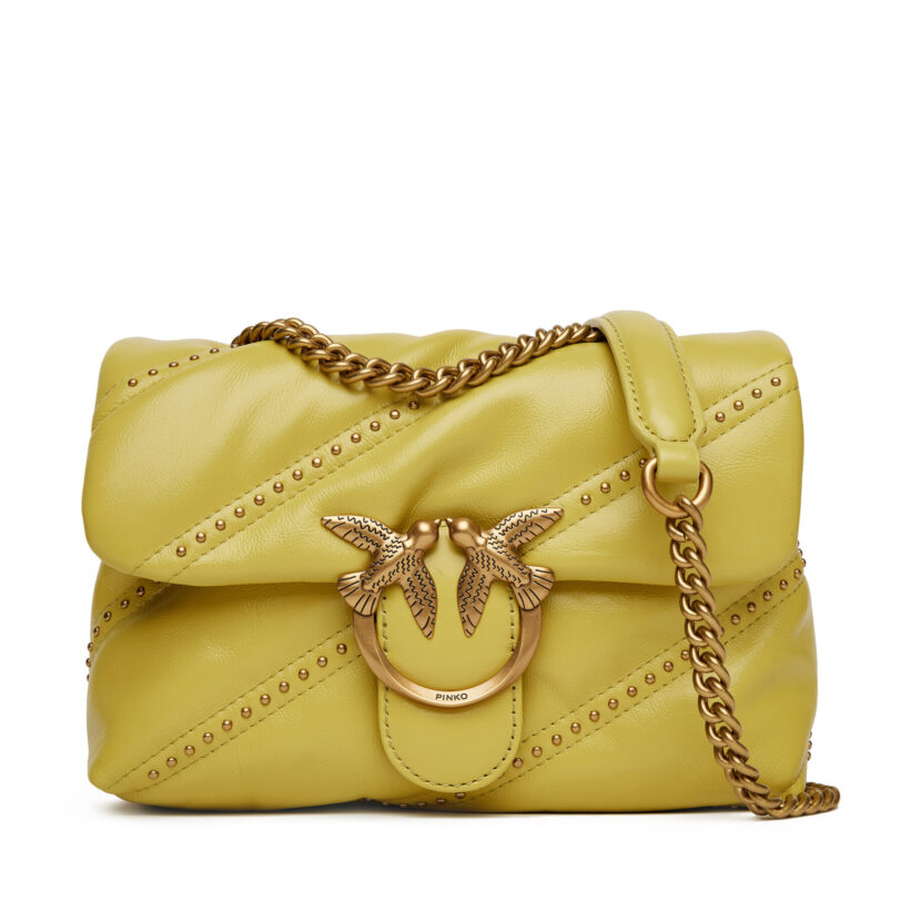 Дамска чанта PINKO Love Puff Mini Cl PE 25 PLTT 100039 A26T Зелен цвят на ниска цена