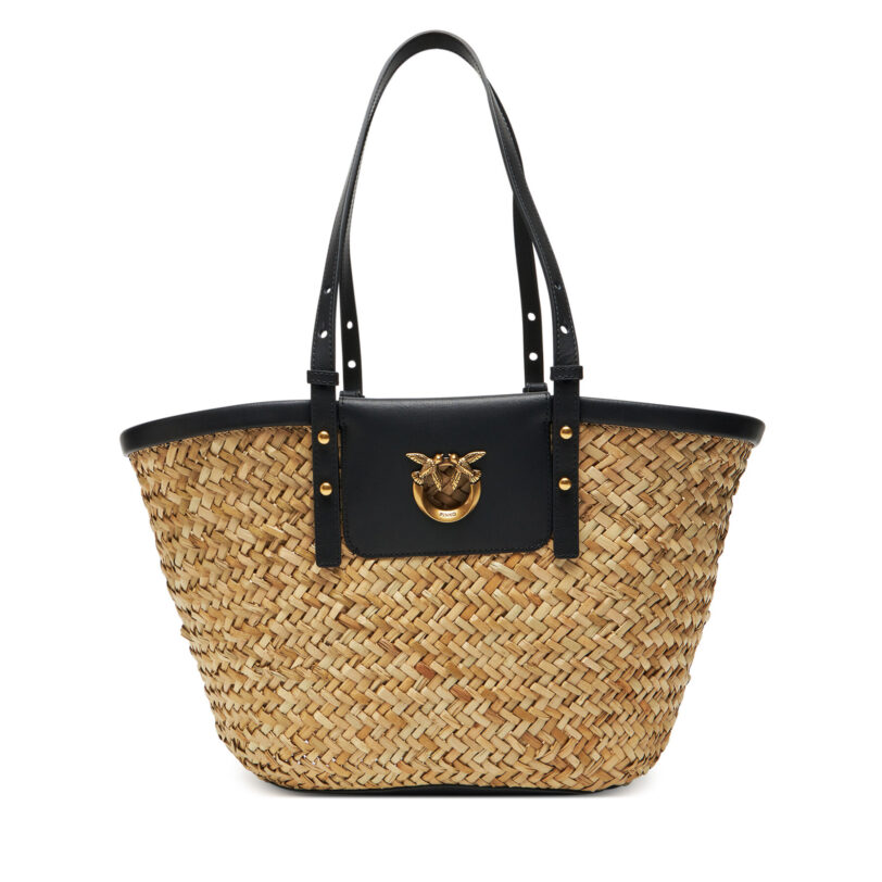 Дамска чанта PINKO Love Summer Basket PE 25 PLTT 103324 A1RL Бежов цвят на ниска цена