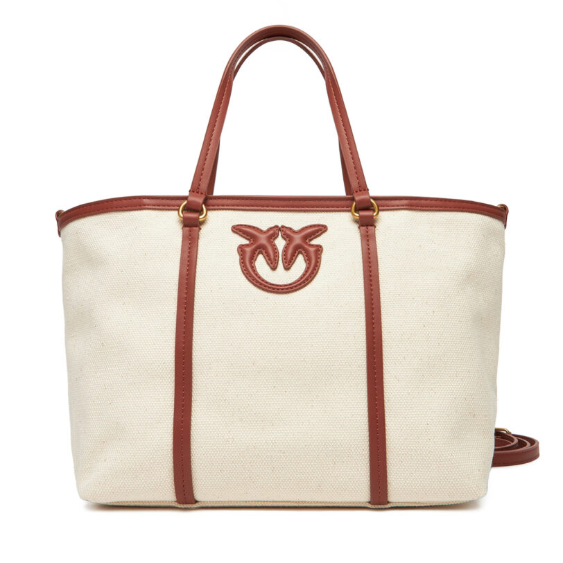 Дамска чанта PINKO Miranda Shopper Classic PE 25 PLTT 104714 A2G2 Бежов цвят на ниска цена