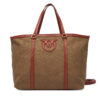 Дамска чанта PINKO Miranda Shopper Classic PE 25 PLTT 104714 A2G2 Каки цвят на ниска цена