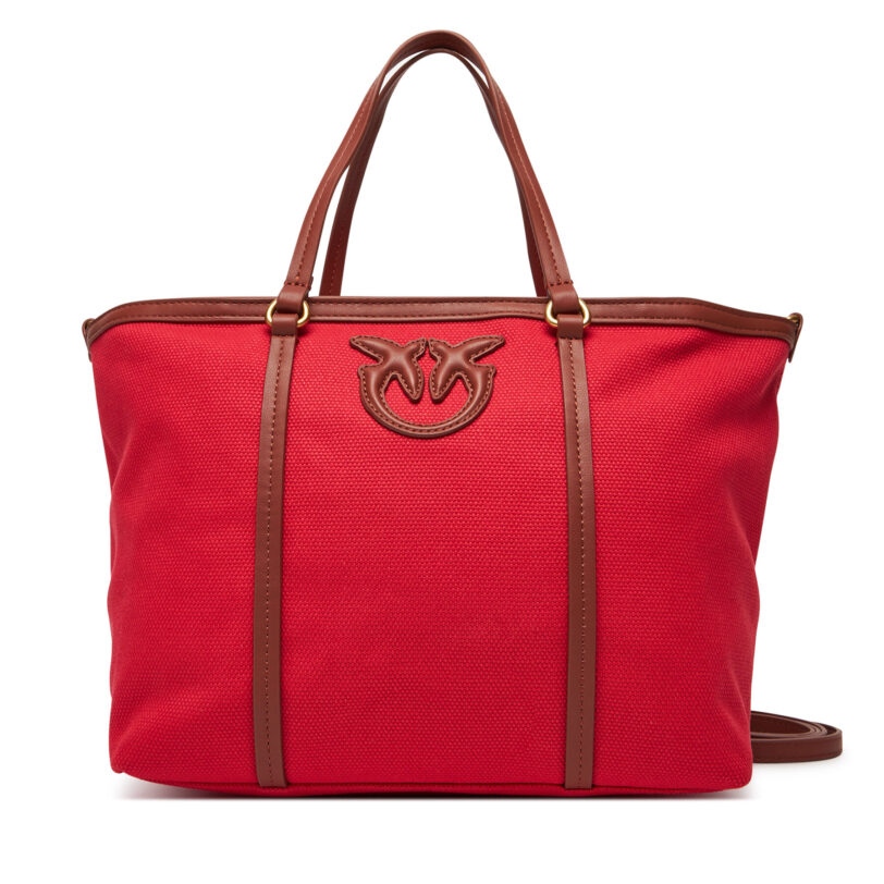 Дамска чанта PINKO Miranda Shopper Classic PE 25 PLTT 104714 A2G2 Червен цвят на ниска цена