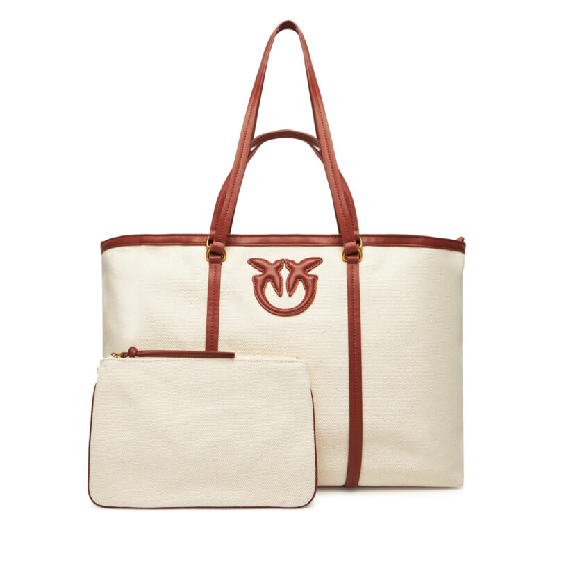 Дамска чанта PINKO Miranda Shopper Extra PE 25 PLTT 104715 A2G2 Бежов цвят на ниска цена