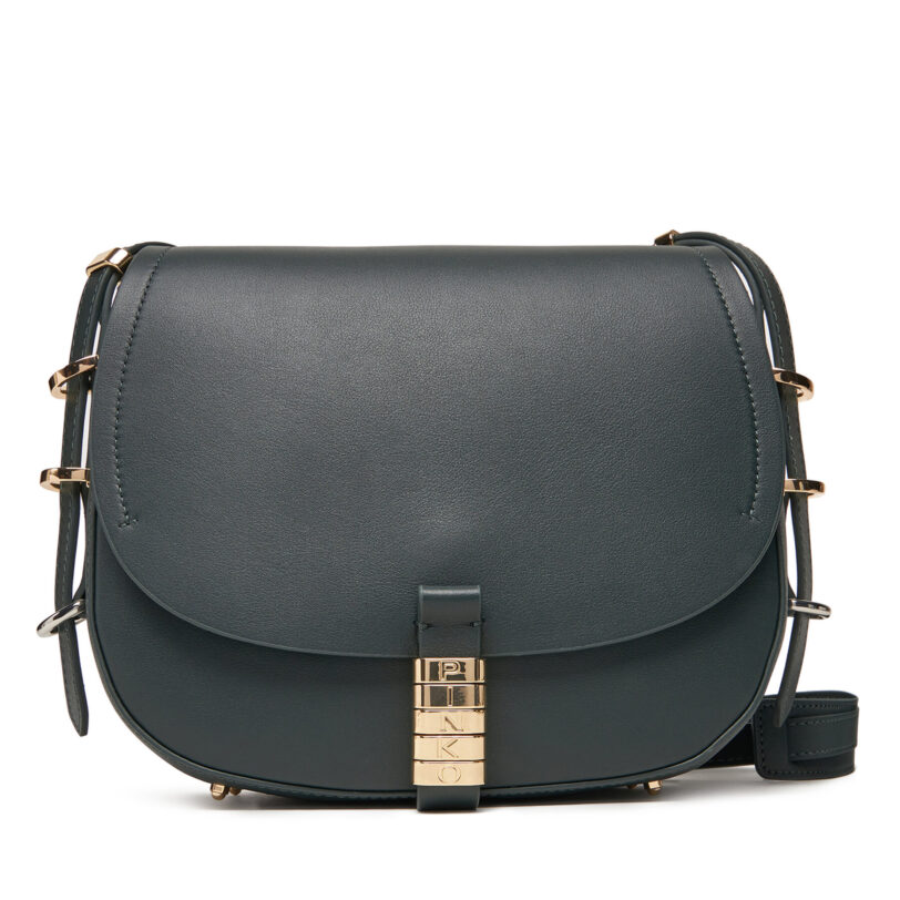 Дамска чанта PINKO Saddle Classic PE 25 PLTT 103830 A270 Зелен цвят на ниска цена