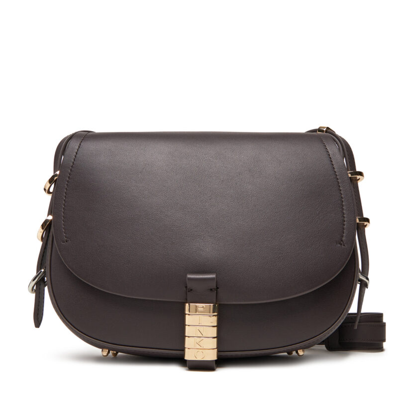 Дамска чанта PINKO Saddle Classic PE 25 PLTT 103830 A270 Кафяв цвят на ниска цена