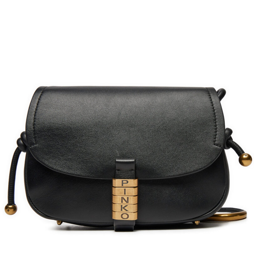 Дамска чанта PINKO Saddle Mini AI 24-25 PLTT 103831 A1ZX Черен цвят на ниска цена