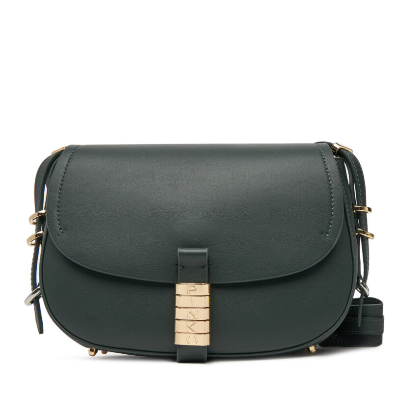 Дамска чанта PINKO Saddle Mini PE PLTT 103831 A270 Зелен цвят на ниска цена