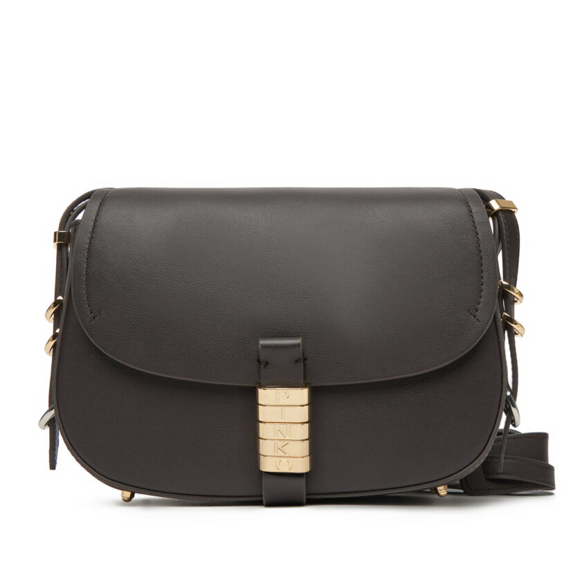 Дамска чанта PINKO Saddle Mini PE PLTT 103831 A270 Кафяв цвят на ниска цена