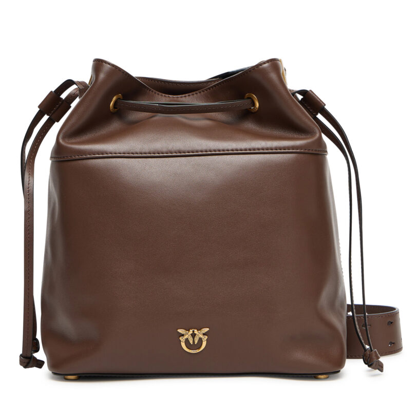Дамска чанта PINKO Secchiello Classic Al 25-26 PLTT 104305 A0QO Кафяв цвят на ниска цена